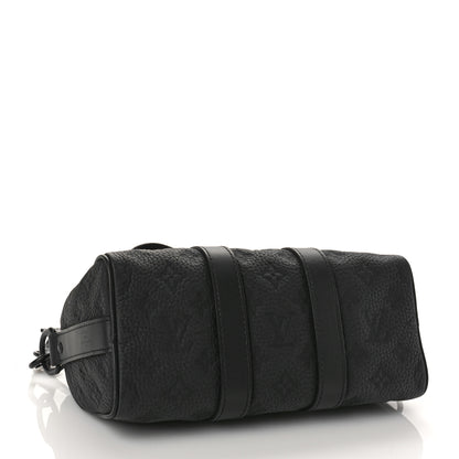 Louis Vuitton Monogram Taurillon Keepall Bandouliere 25 Black 4 of 7