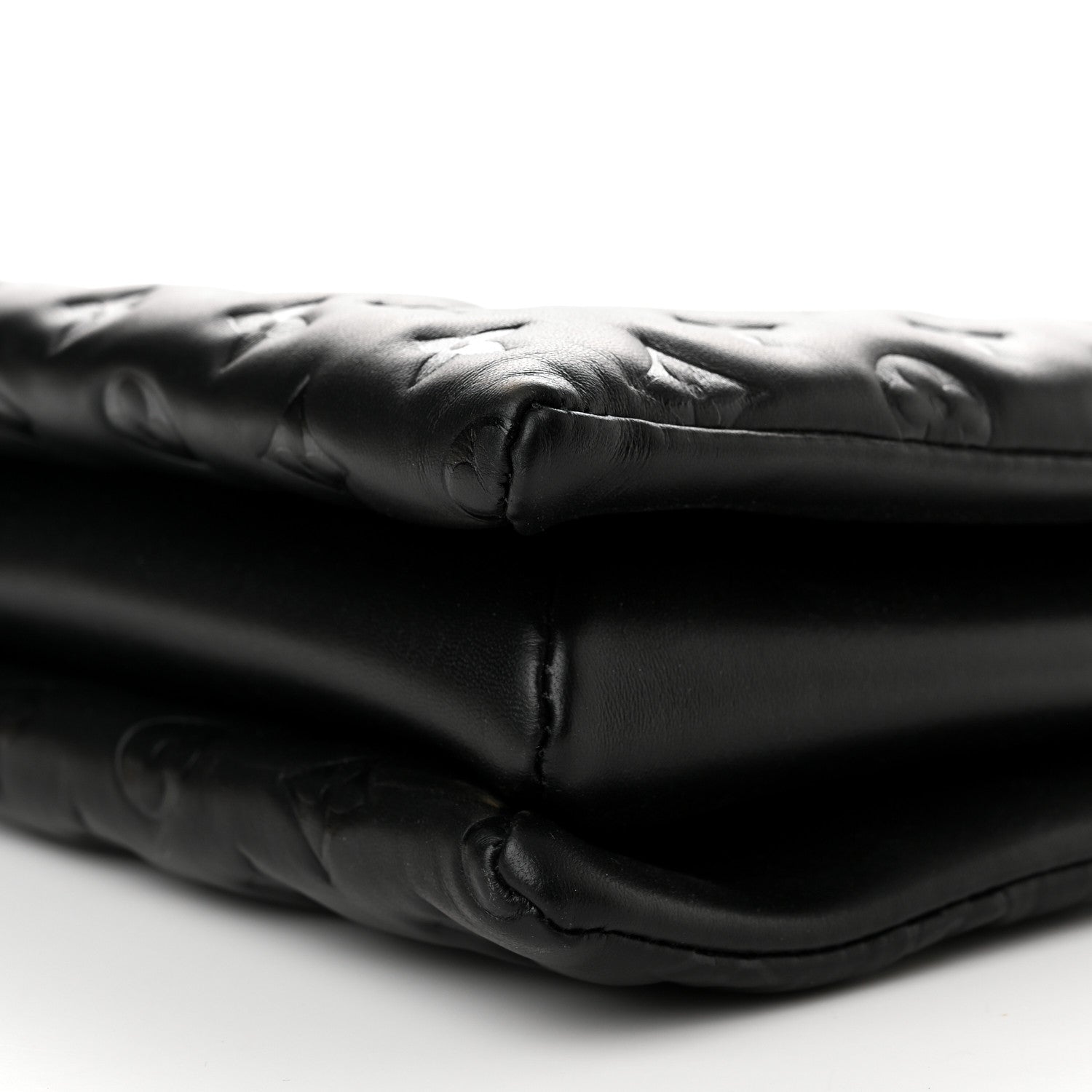 Louis Vuitton Lambskin Embossed Monogram Coussin PM Black 10 of 11