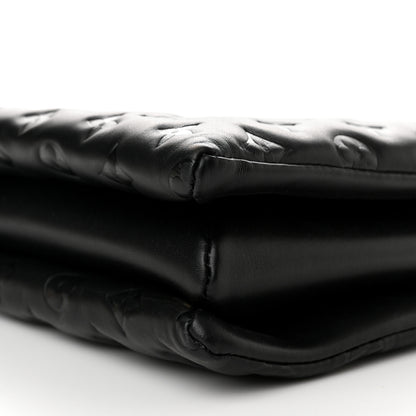 Louis Vuitton Lambskin Embossed Monogram Coussin PM Black 10 of 11