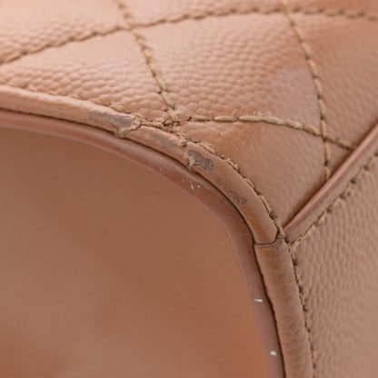 Saint Laurent Grain De Poudre Textured Mixed Matelasse Medium Triquilt Monogram Satchel Dark Cork 12 of 15