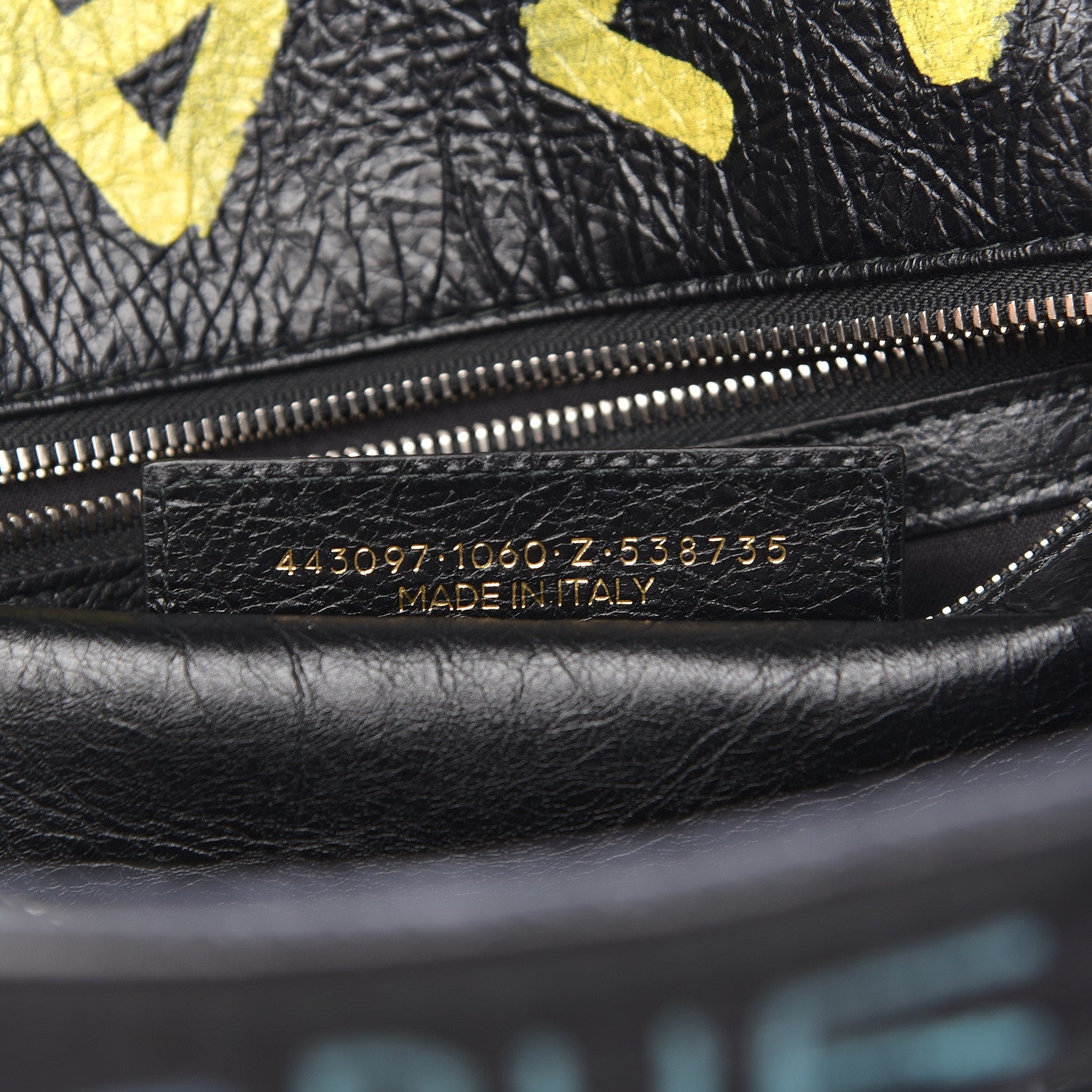 Balenciaga Agneau Arena Graffiti All Over Medium Bazar Shopper Tote Black Multicolor 7 of 11