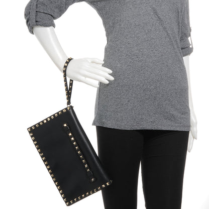 Valentino Garavani Nappa Rockstud Wristlet Clutch Black 2 of 7
