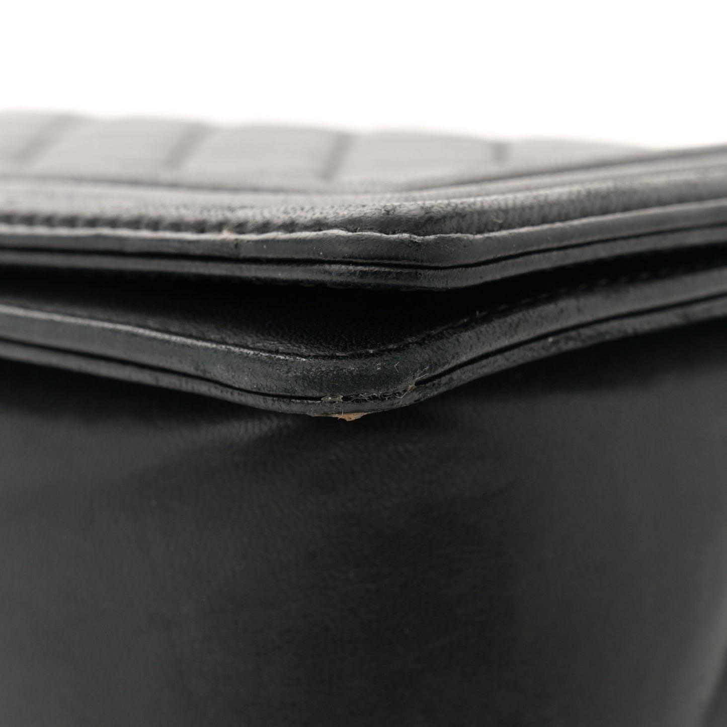 Lambskin Quilted Medium Boy Flap Black