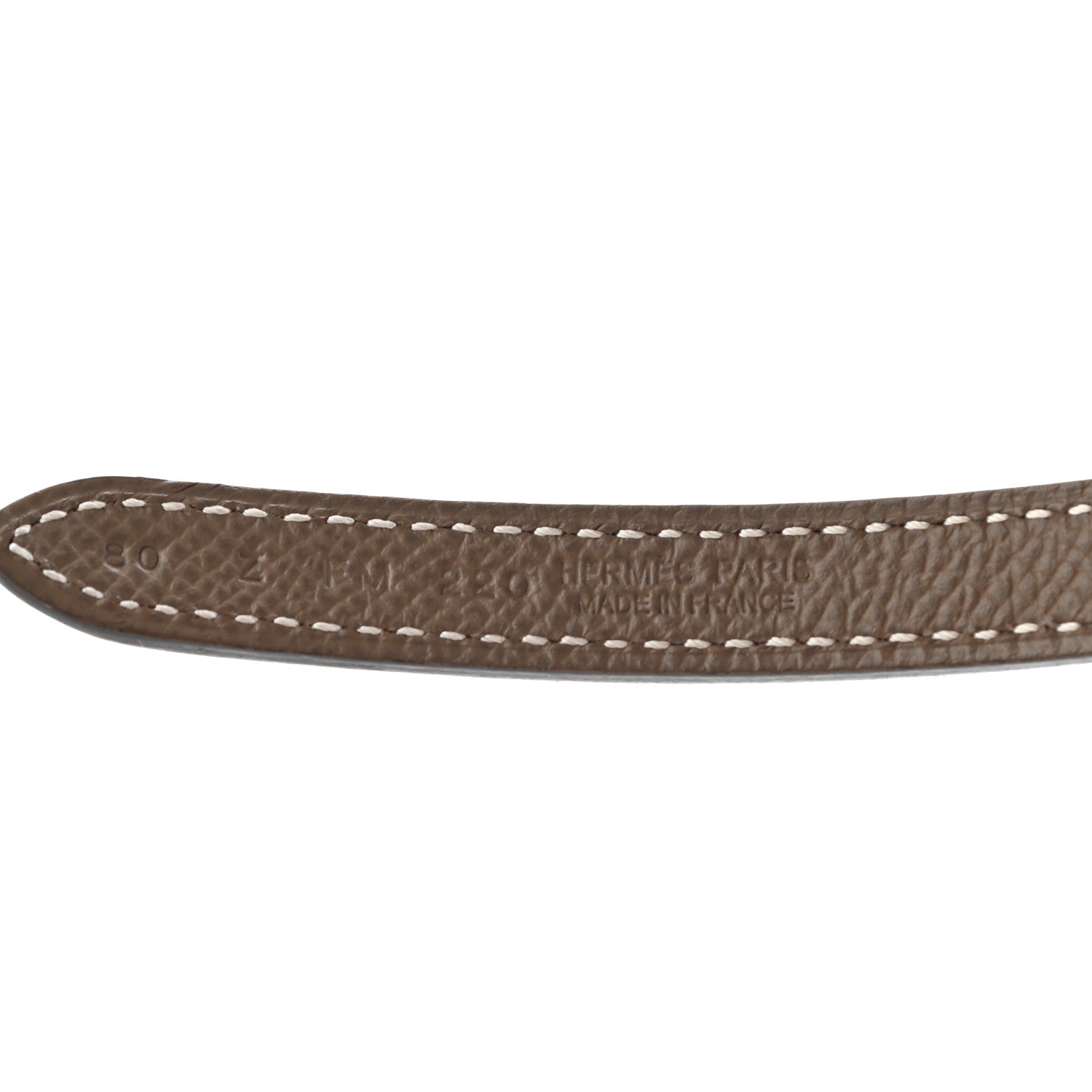Hermes Swift Epsom 13mm Focus Belt 80 Black Etoupe 6 of 7