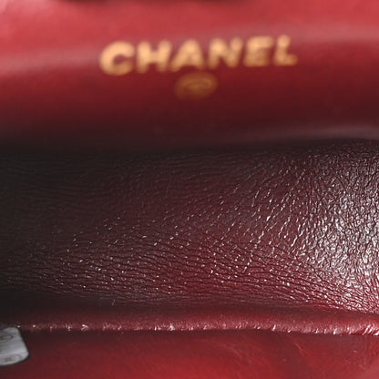 Chanel Lambskin Quilted Micro Flap Bag Charm Keychain Black 5 of 11