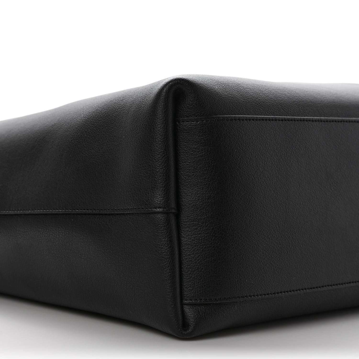 Saint Laurent Calfskin Bold Shopping Tote Black 7 of 8