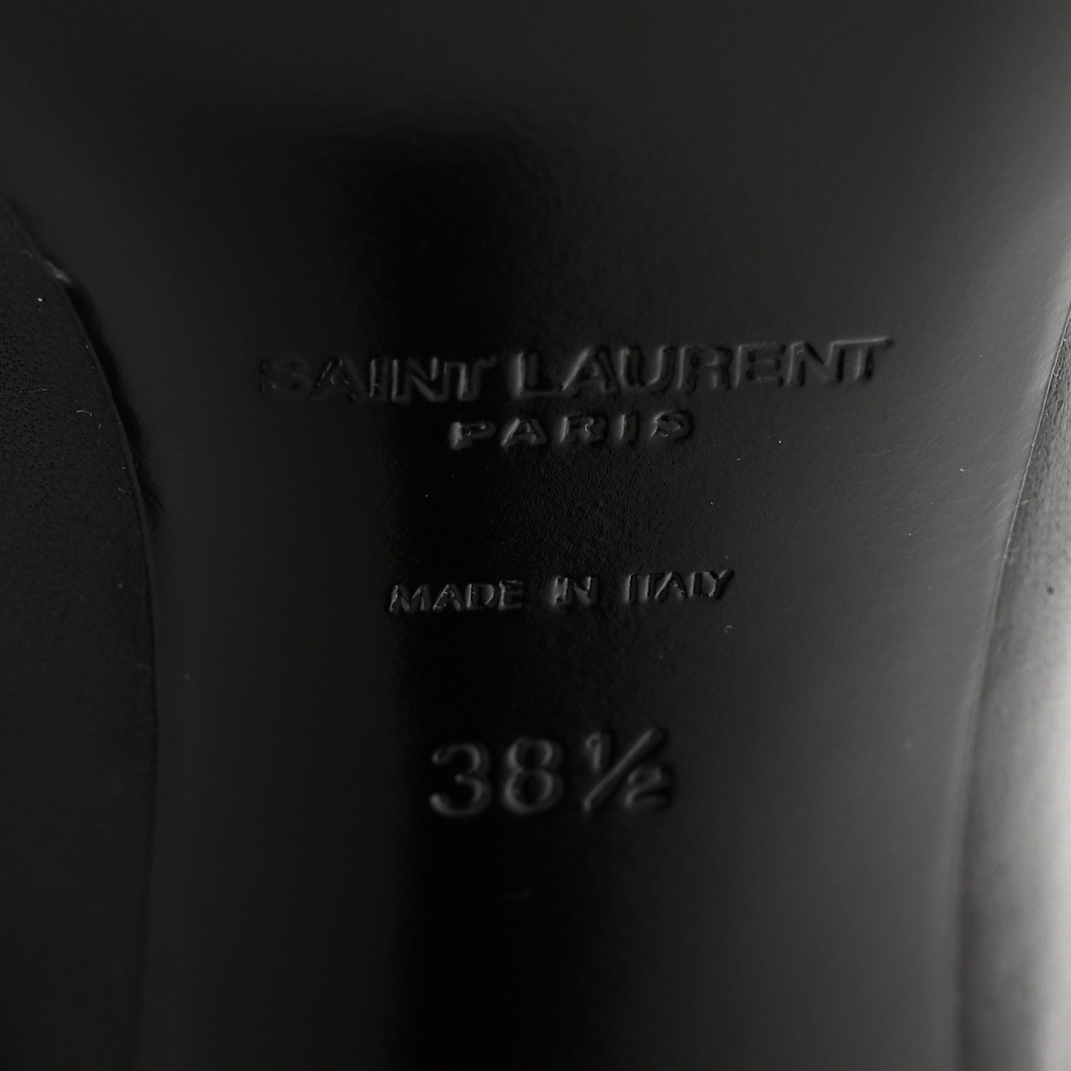 Saint Laurent Santiago Russo Kate 85 Zip Bootie 38.5 Black 8 of 9