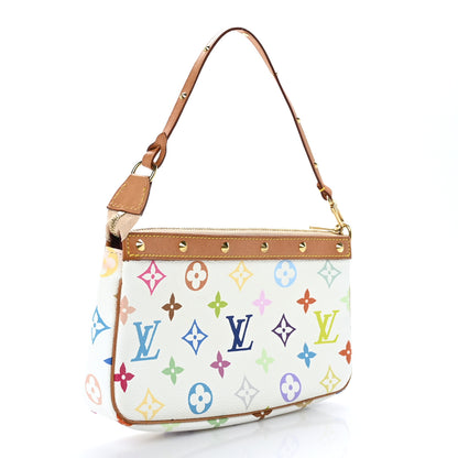 Louis Vuitton Monogram Multicolor Pochette Accessories White 3 of 10