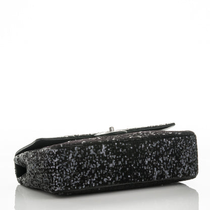 Chanel Sequin Lambskin Jumbo Moonlight on Water Flap Black 4 of 8