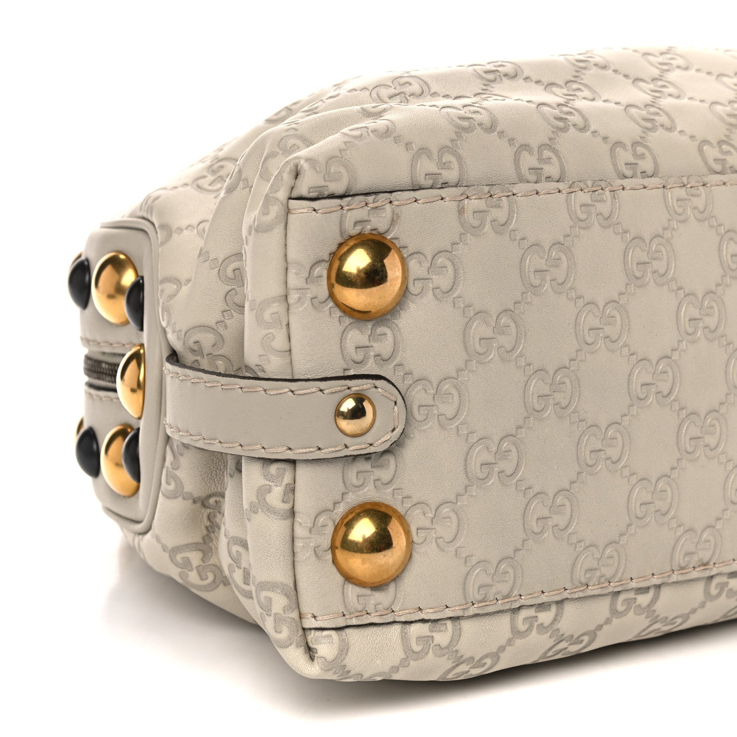 Gucci Guccissima Medium Babouska Dome Satchel Ivory 9 of 12