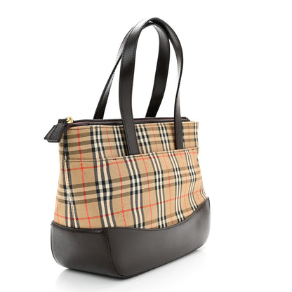 Burberry Canvas House Check Mini Tote Black 3 of 12