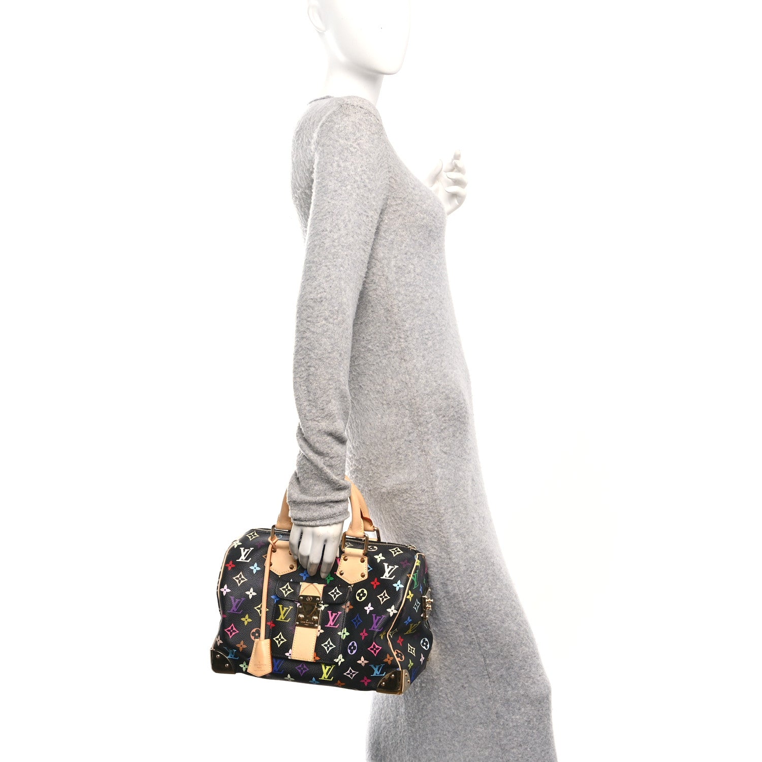 Louis Vuitton Monogram Multicolor Speedy 30 Black 2 of 11
