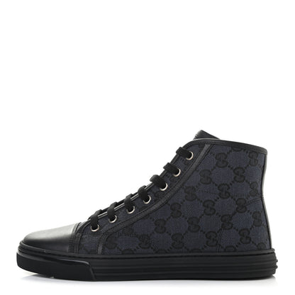 Gucci Monogram High Top Sneakers 36.5 Black 1 of 8