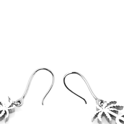 Saint Laurent Metal Monogram Palm Earrings Silver 3 of 3