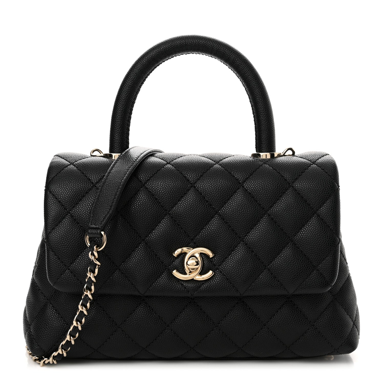 Chanel Caviar Quilted Mini Coco Handle Flap Black 1 of 12