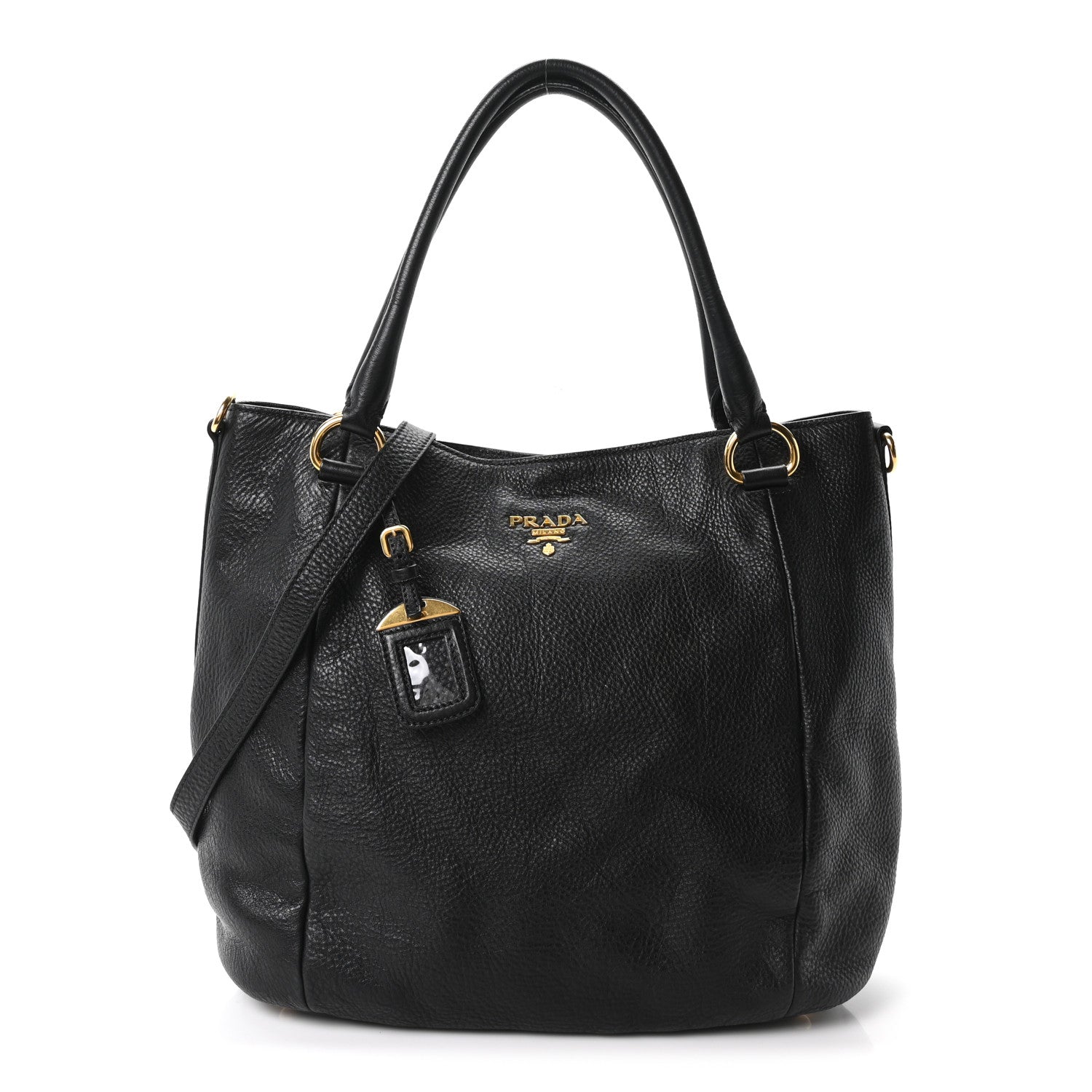 Prada Vitello Daino Shopping Tote Black 1 of 10