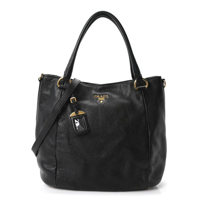 Prada Vitello Daino Shopping Tote Black 1 of 10