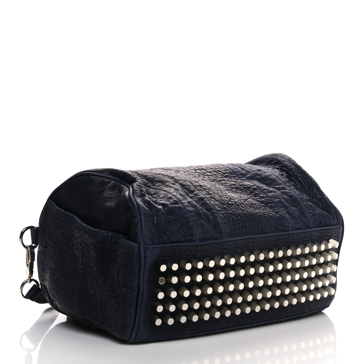 Alexander Wang Pebbled Lambskin Rocco Black Silver Hardware