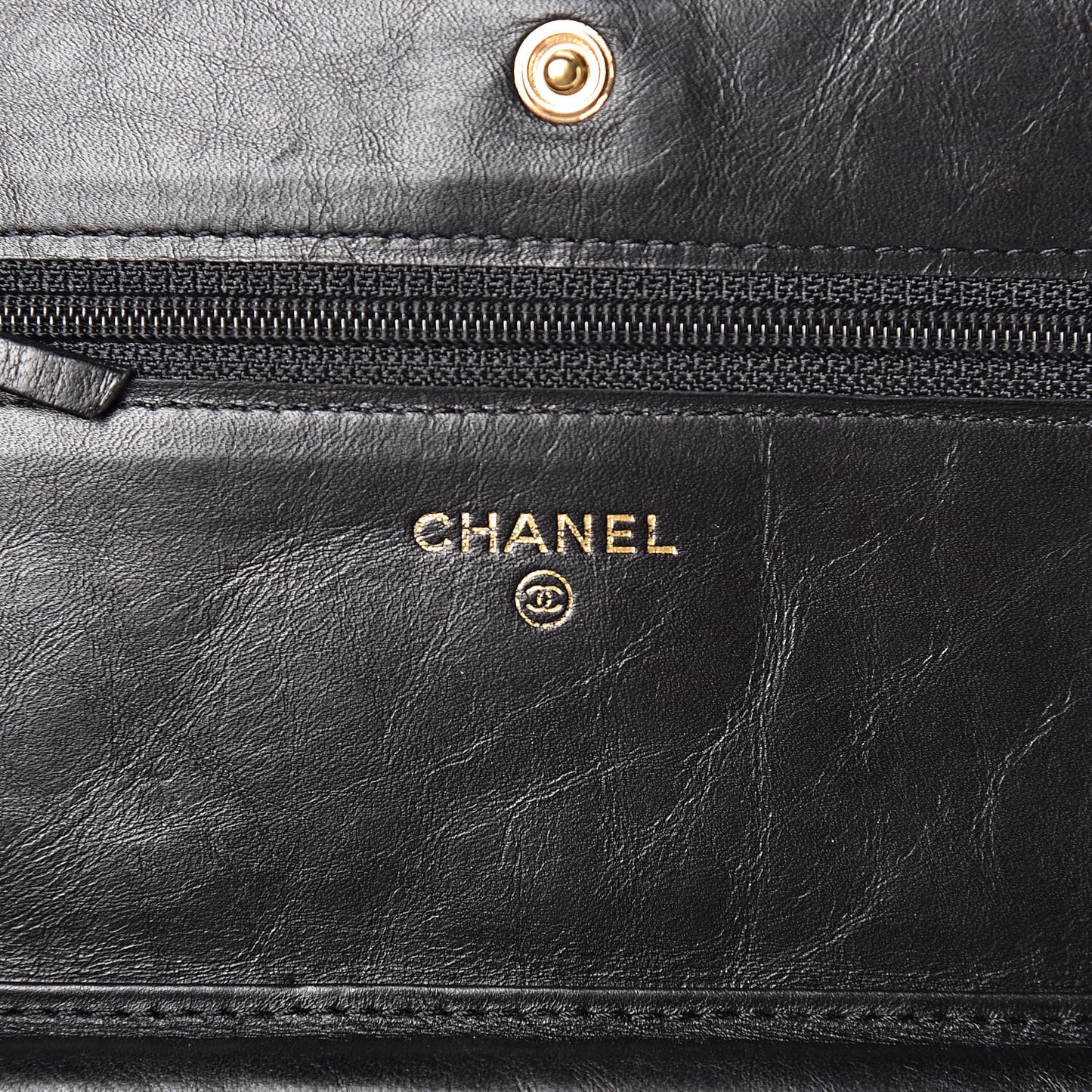 Aged Calfskin Quilted Reissue Wallet On Chain WOC Black