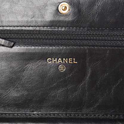 Chanel Aged Calfskin Quilted Reissue Wallet On Chain WOC Black 6 of 12