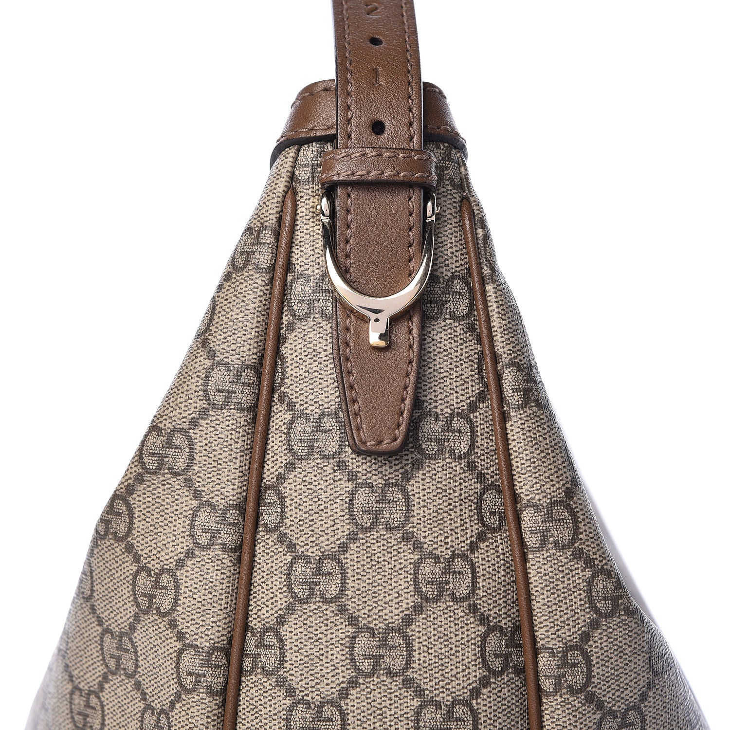 Gucci GG Supreme Monogram Margaux Calfskin Medium Nice Hobo Beige Ebony Acero 8 of 14
