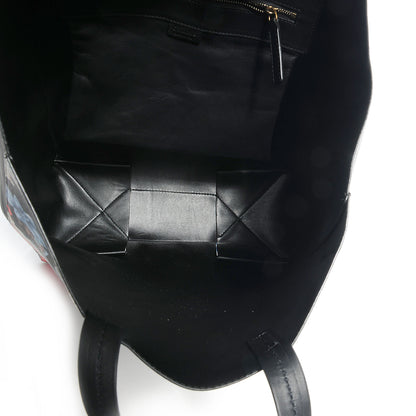Celine Lambskin Floral Vertical Cabas Potiron 6 of 8