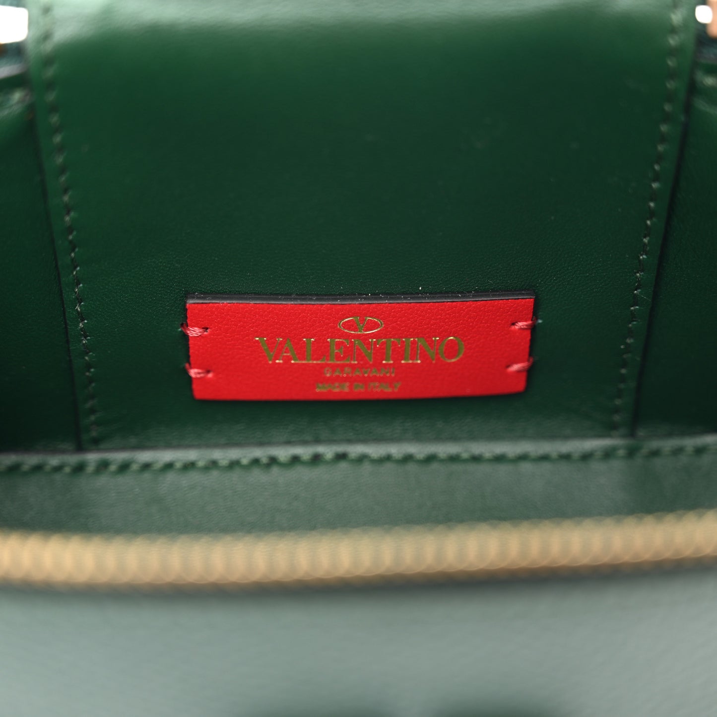 Grained Calfskin VSling Vanity Case English Green