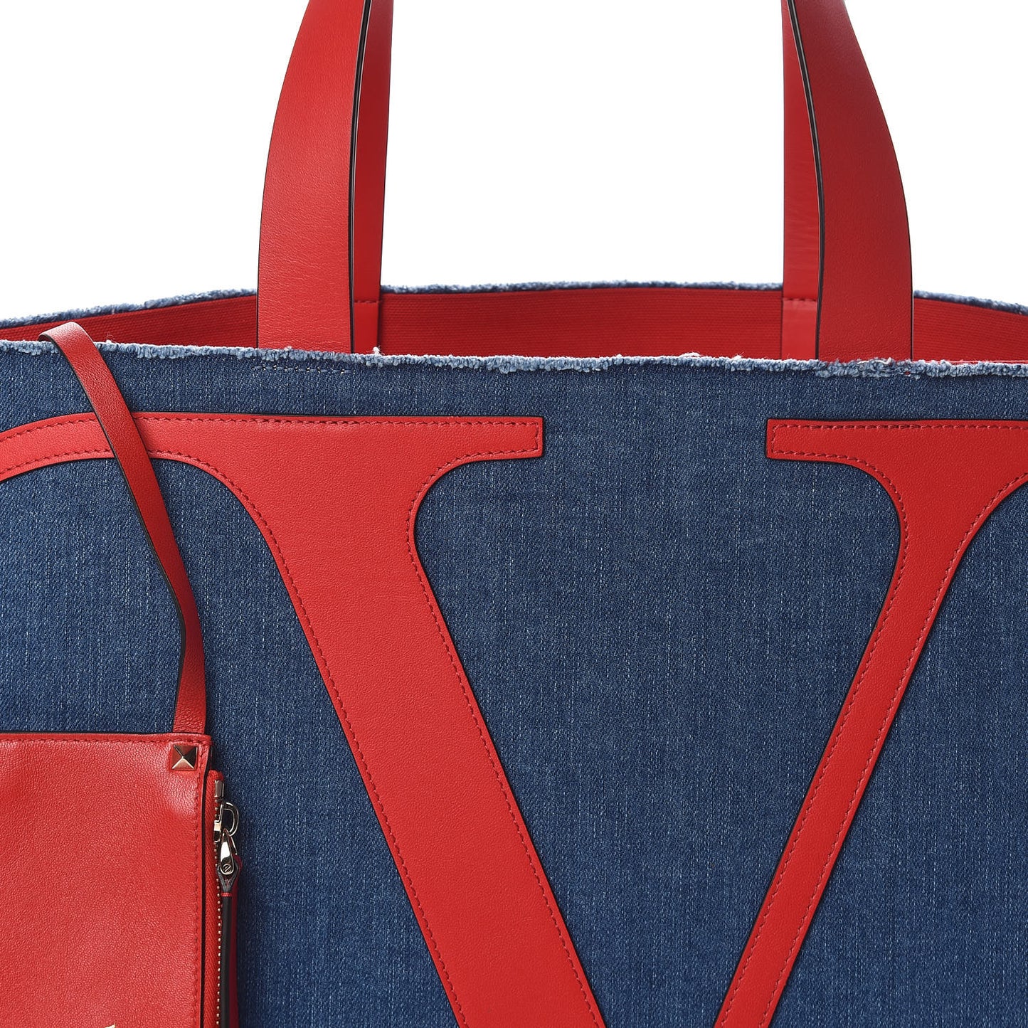 Denim Large Escape Tote Blue Red