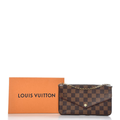 Louis Vuitton Damier Ebene Pochette Felicie Chain Wallet 11 of 11