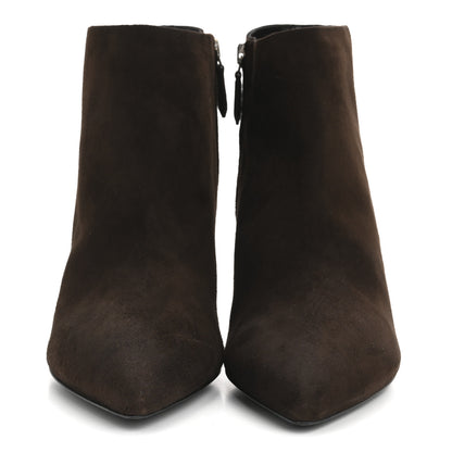 Prada Suede Stiletto Ankle Boots 38 Black 40 Brown 3 of 8
