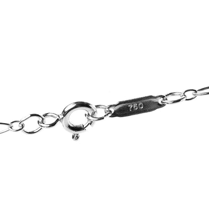Tiffany 18K White Gold Diamond Quatrefoil Key Pendant Necklace 6 of 6