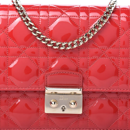 Christian Dior Patent Cannage Miss Dior Promenade Pouch Red 9 of 11