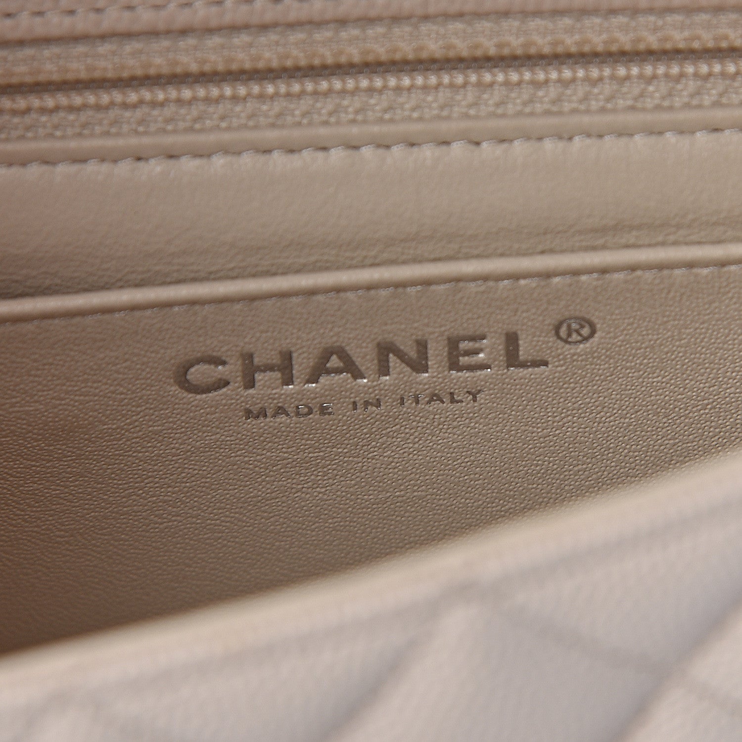 Chanel Caviar Quilted Mini Rectangular Flap Light Beige 6 of 11