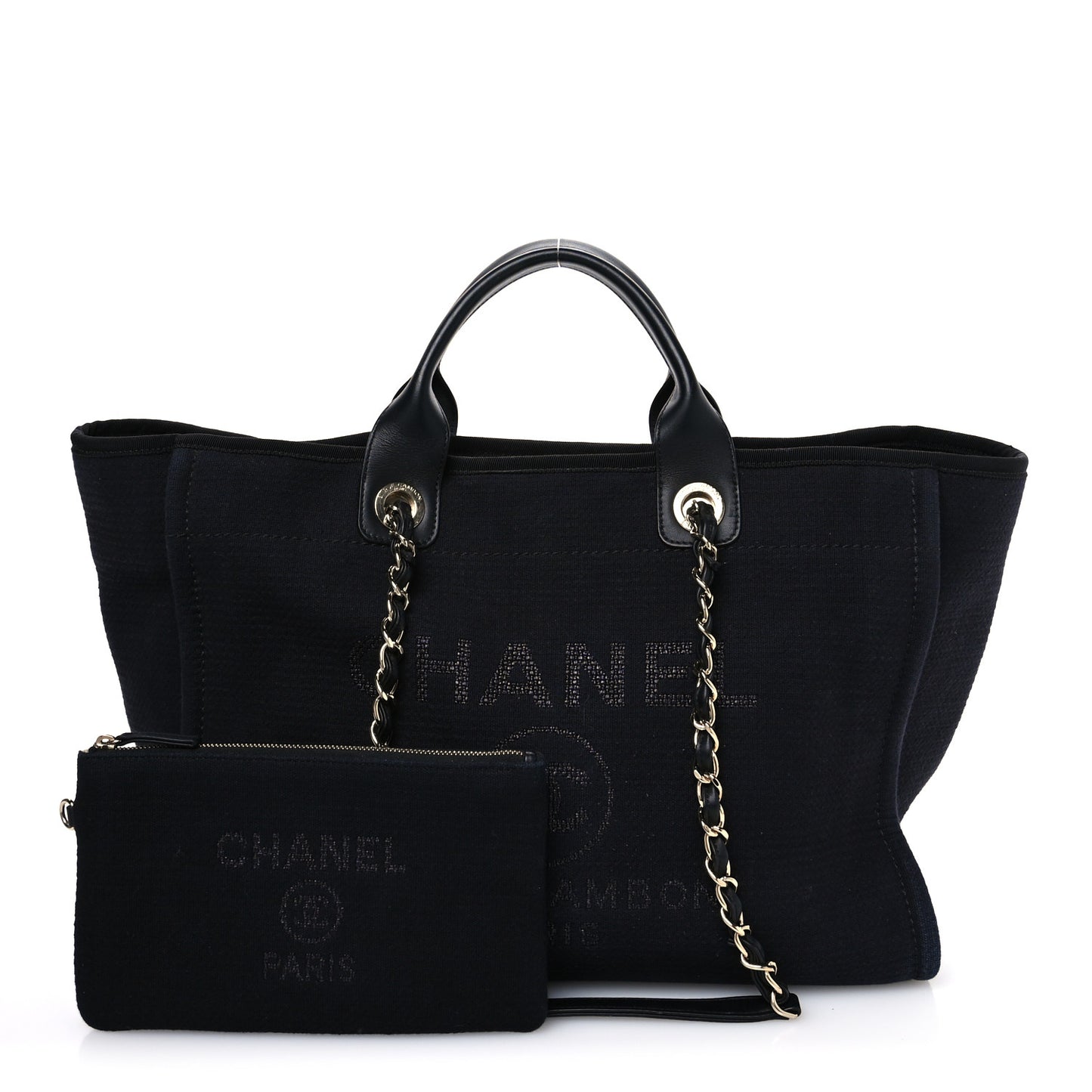 Mixed Fibers Medium Deauville Tote Black
