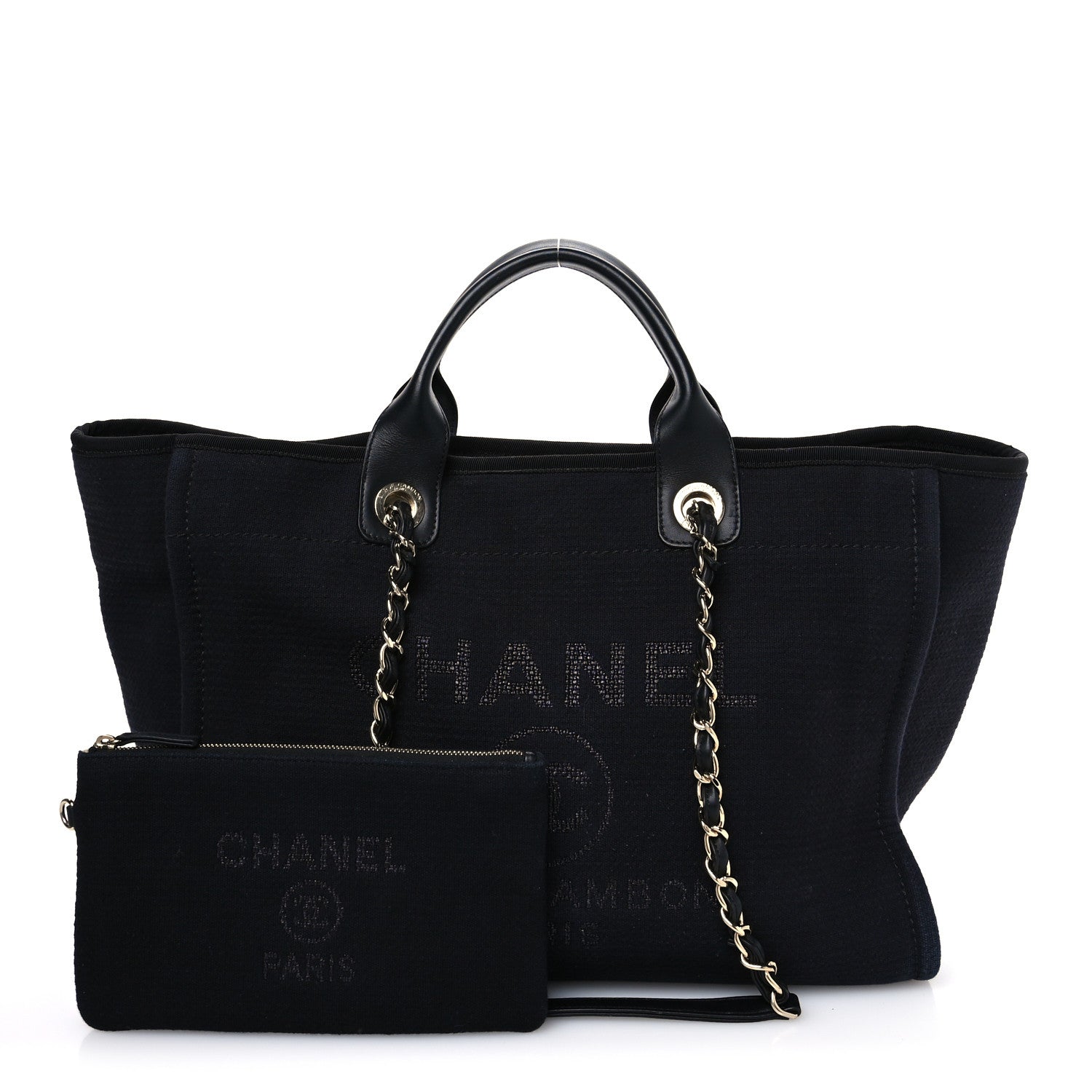 Chanel Mixed Fibers Medium Deauville Tote Black 3 of 12