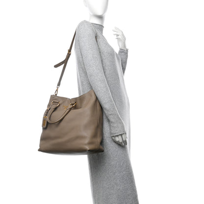 Prada Vitello Daino Tote Argilla 2 of 15