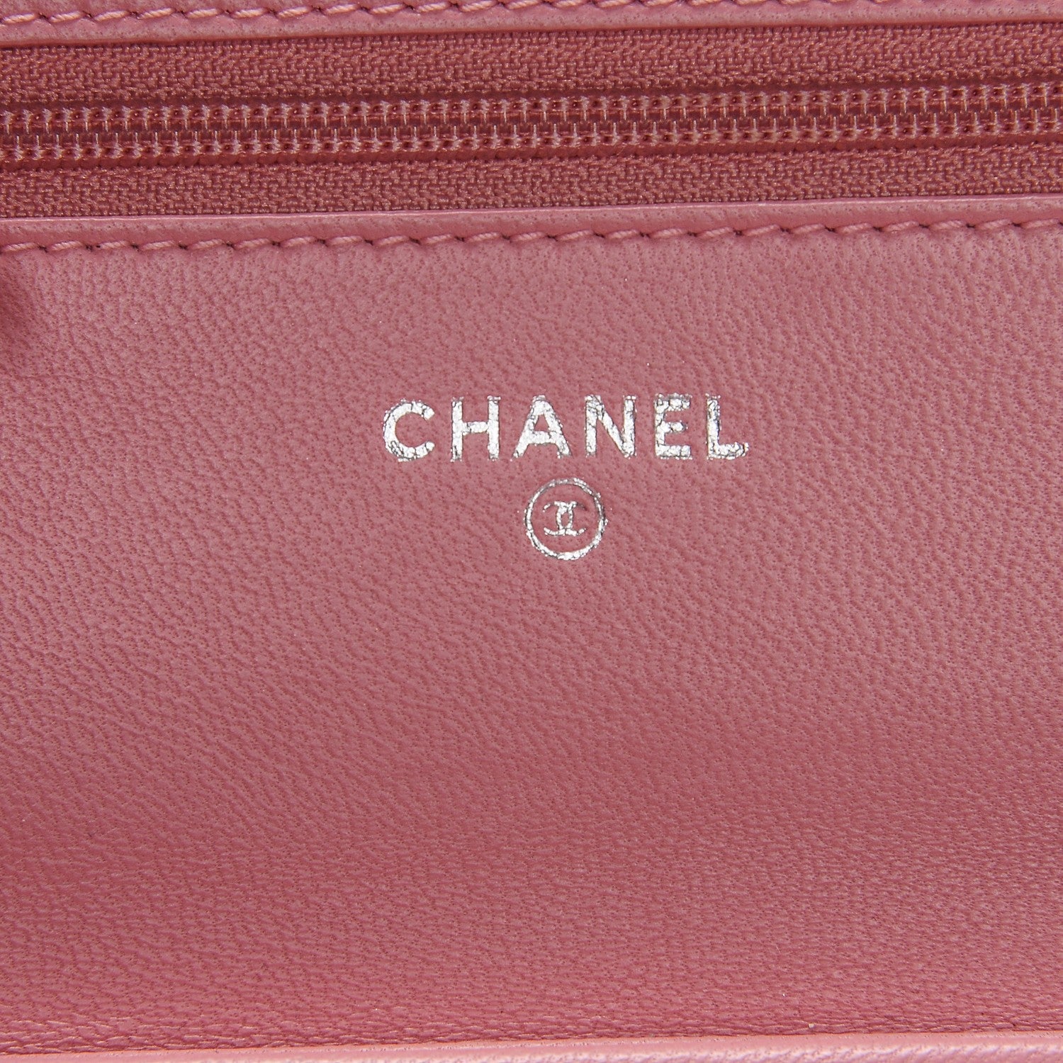 Chanel Lambskin Camellia Embossed Wallet On Chain WOC Pink 5 of 8
