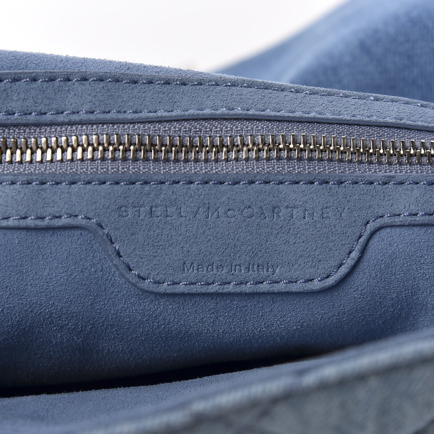 Eco Denim Quilted Large Beckett Shoulder Bag Blue