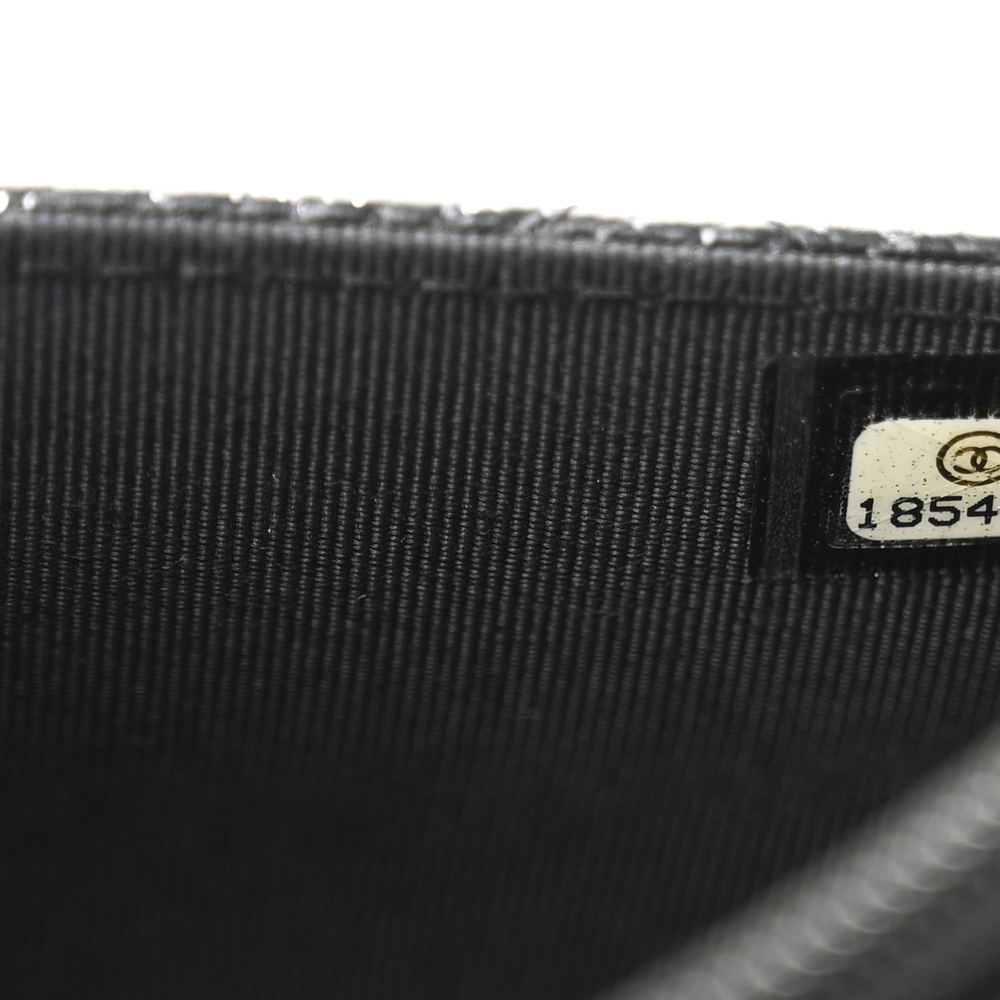 Glitter Calfskin Quilted Wallet on Chain WOC Black