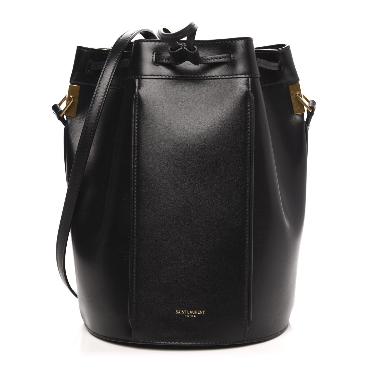 Smooth Calfskin Medium Talitha Bucket Bag Black