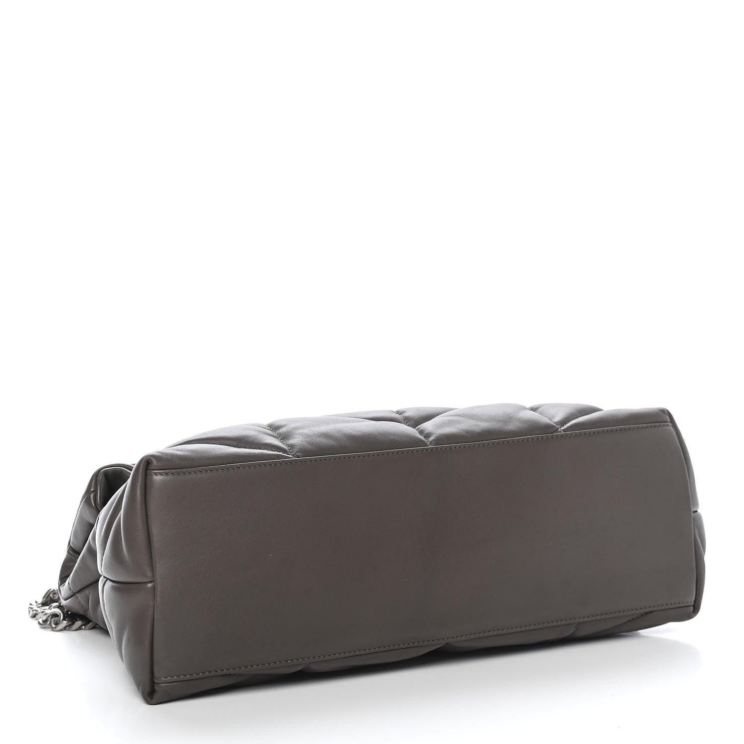 Saint Laurent Calfskin Quilted Medium Loulou Puffer Monogram Chain Satchel Concrete 5 of 10