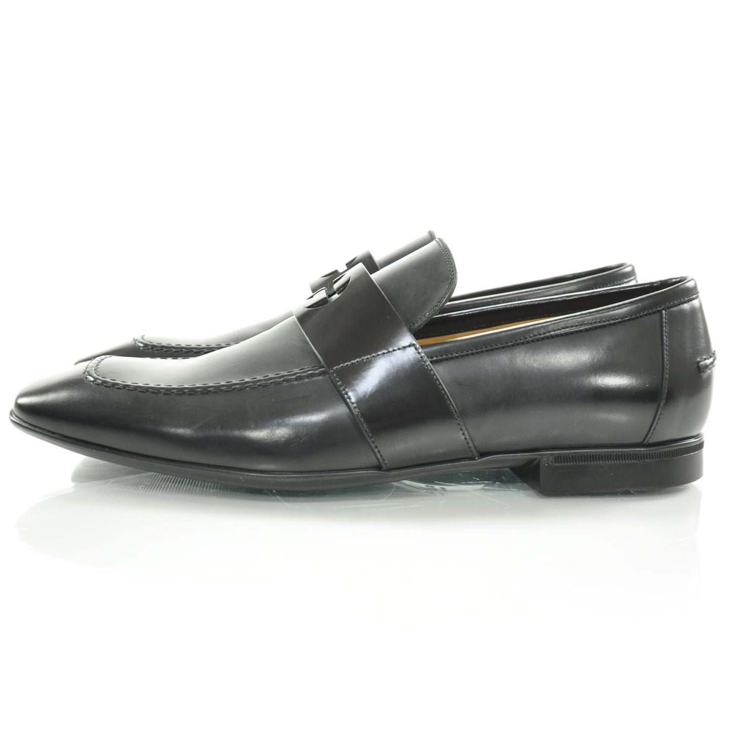 Mens Leather Loafers 10 Black