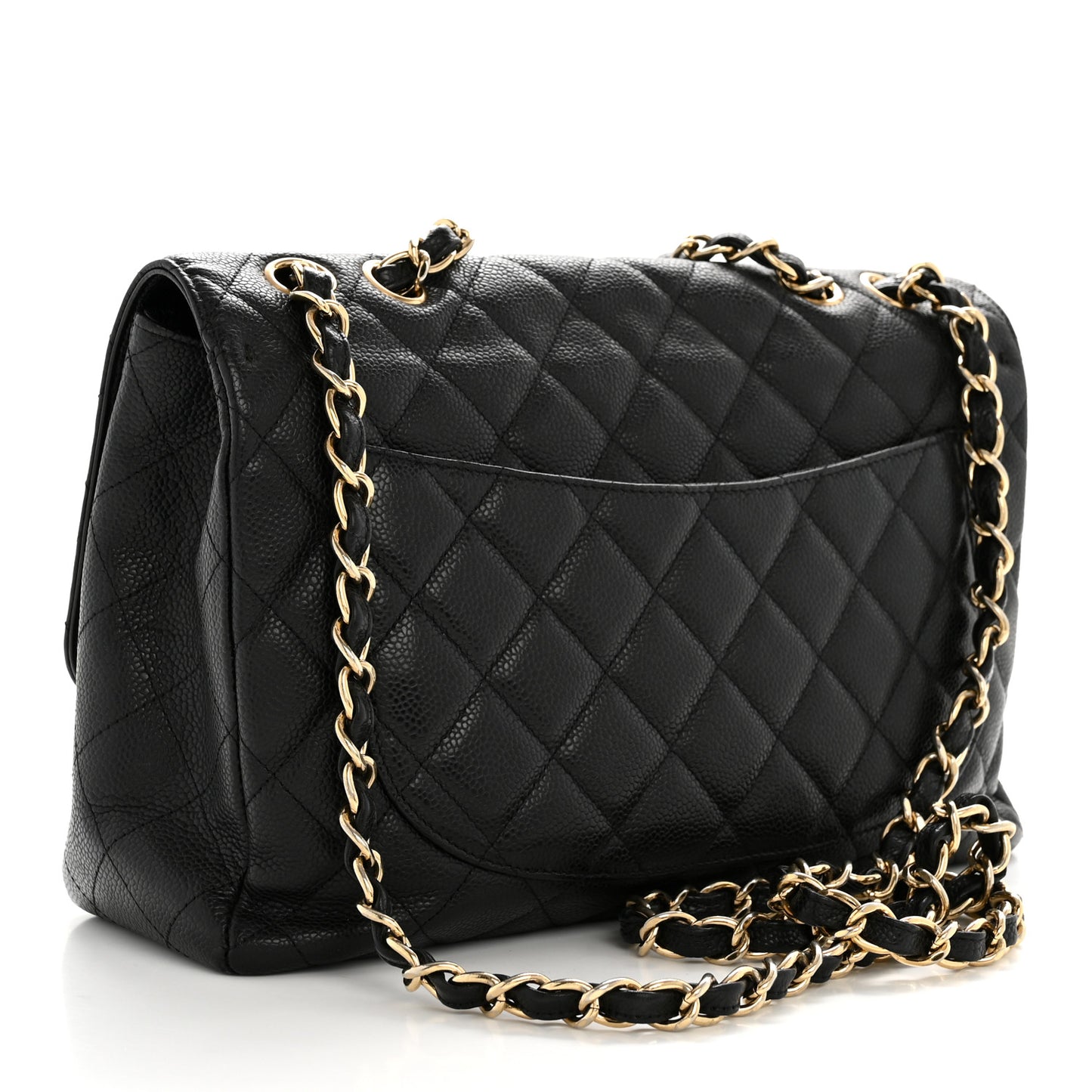 Caviar Quilted Jumbo Single Flap Black