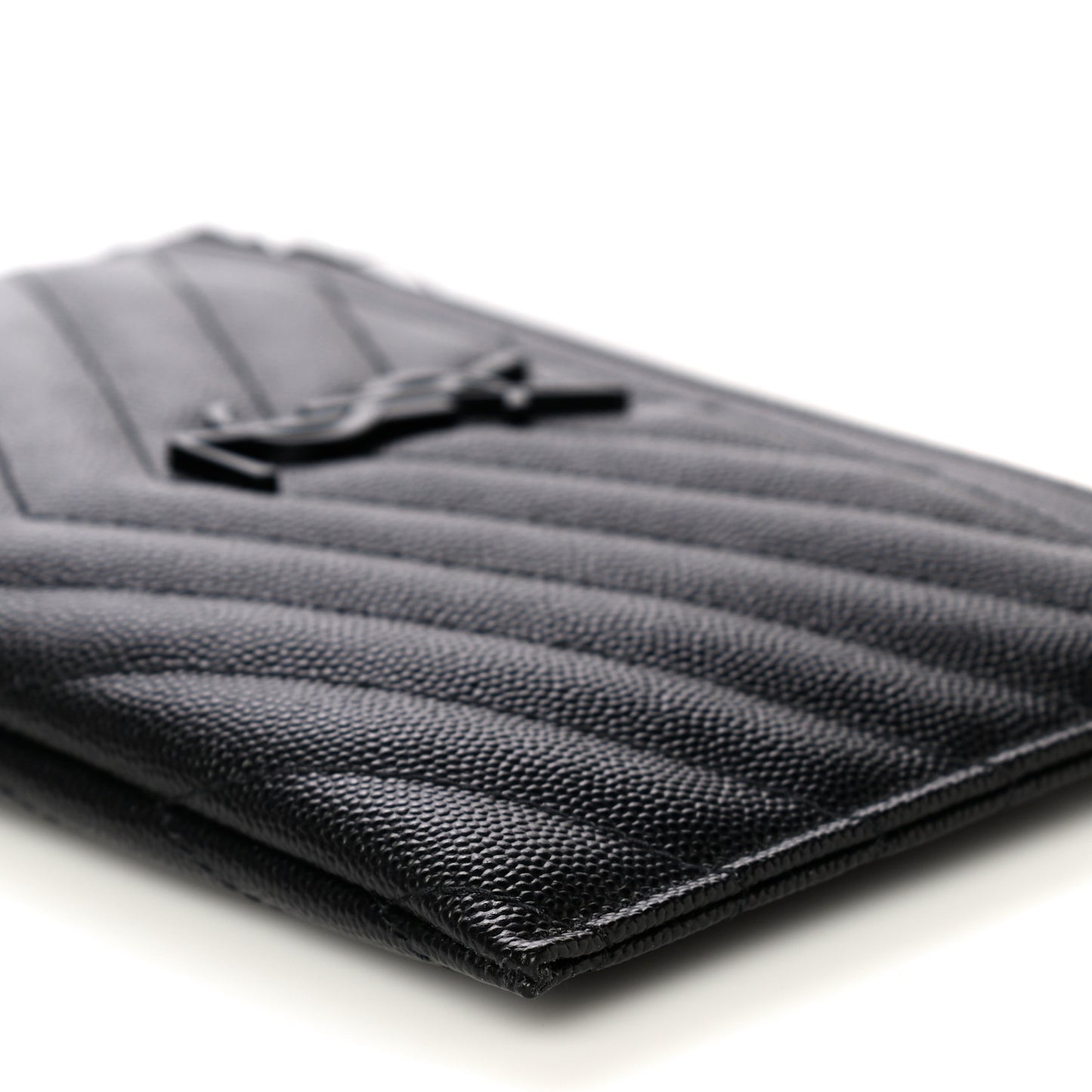 Grain De Poudre Chevron Monogram Bill Pouch Black