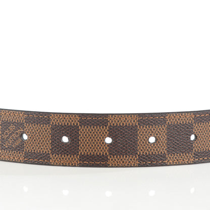 Louis Vuitton Damier Ebene LV Paris Buckle Belt 85 34 Silver 5 of 7