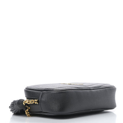 Saint Laurent Grain De Poudre Matelasse Monogram Mini Lou Camera Bag Black 4 of 10