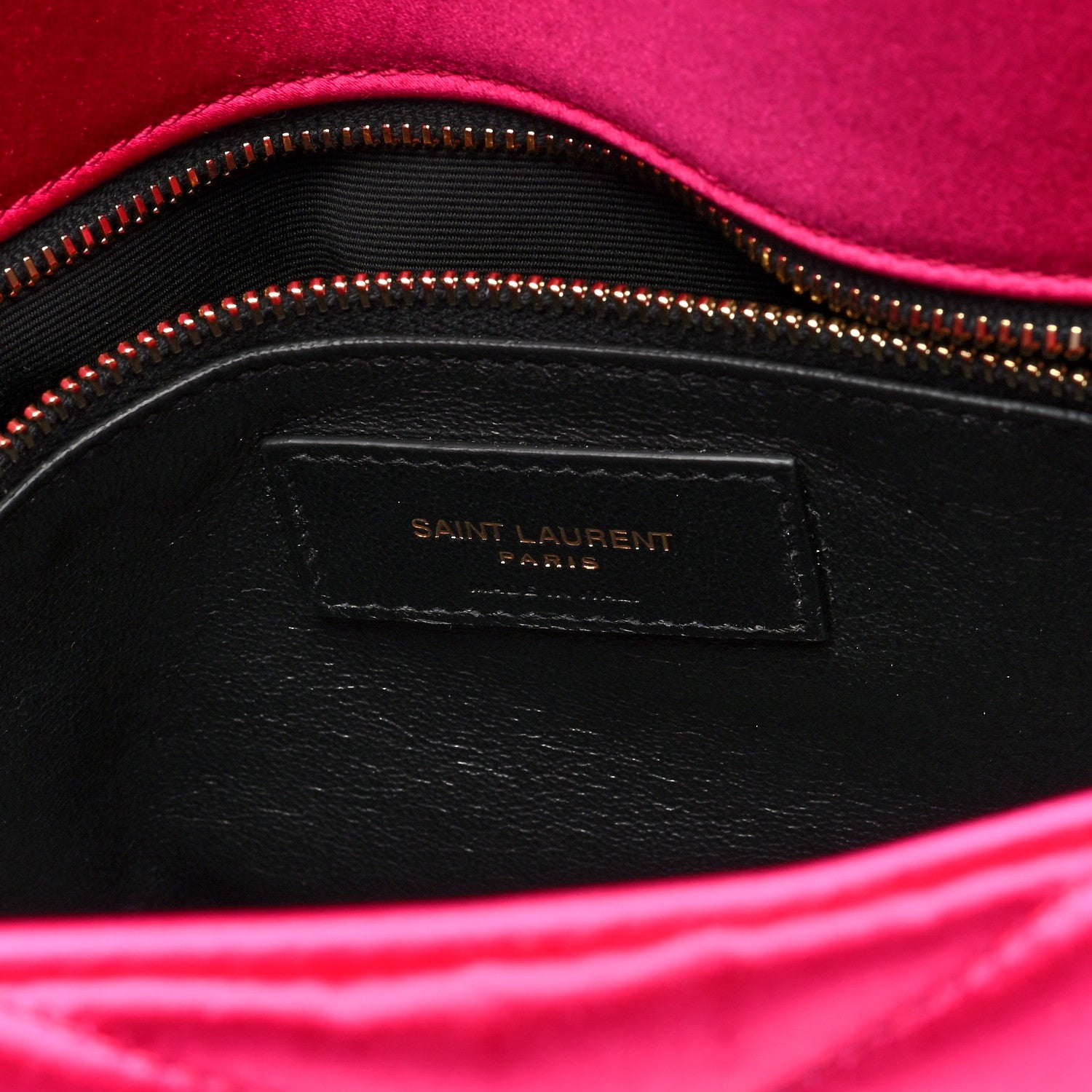 Saint Laurent Satin Quilted Sade Puffer Envelope Clutch Bubblegum 6 of 8