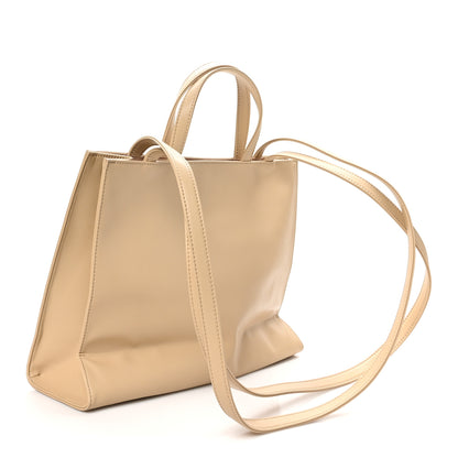 Telfar Vegan Leather Medium Shopping Bag Cream 3 of 9