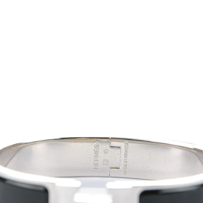 Hermes Enamel Narrow Clic Clac H Bracelet GM Black 3 of 5