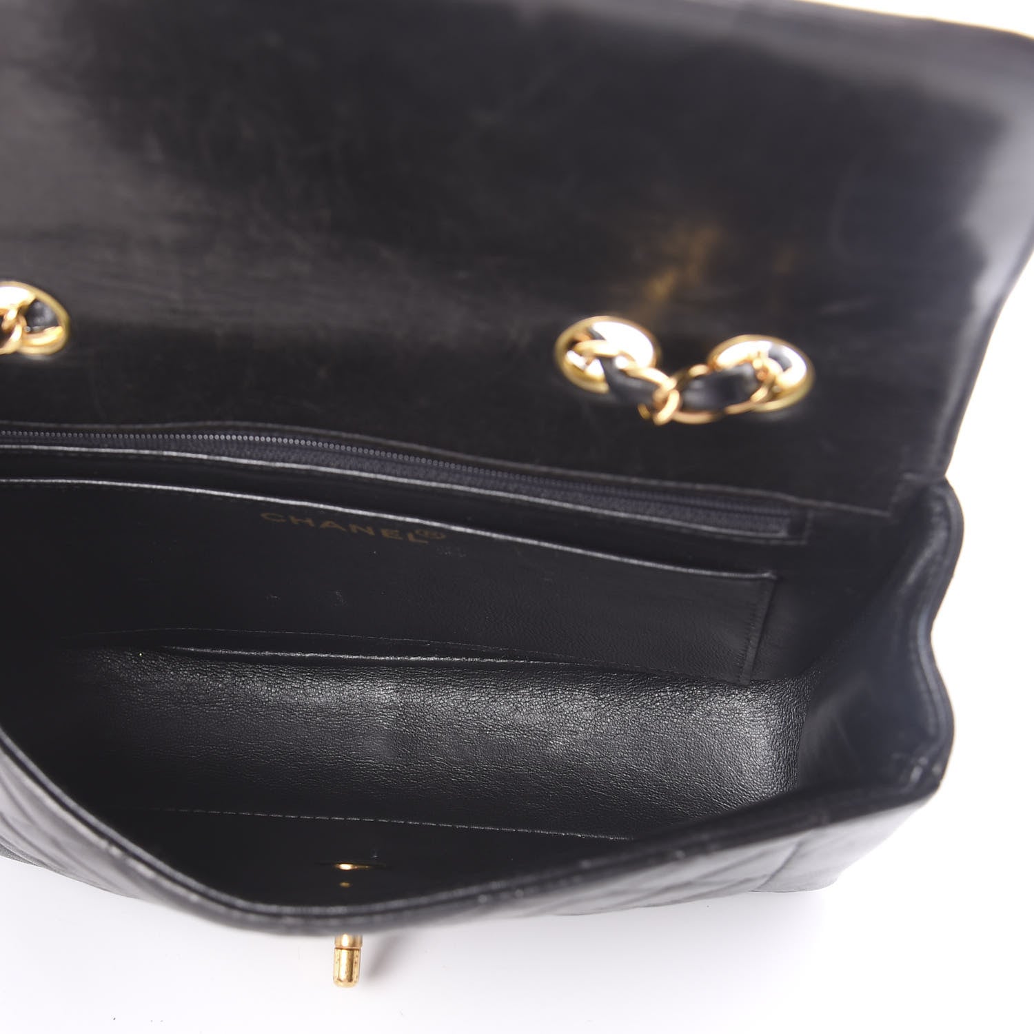 Chanel Lambskin Quilted Small Single Flap Bag Black 6 of 11